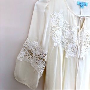 White Silk And Lace Dress